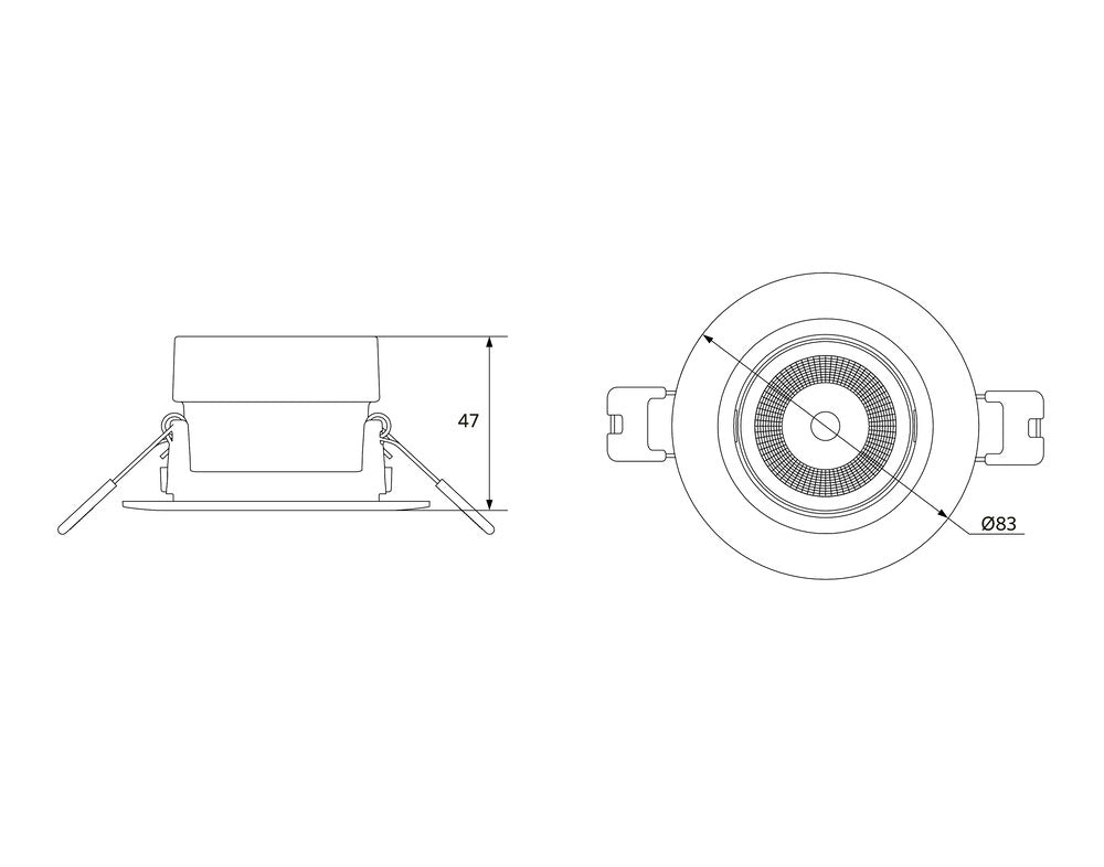 OPPLE LED Chiara Recessed Spotlight 6W 2700K 36D - 541003410800