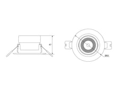 OPPLE LED Chiara Recessed Spotlight 6W 2700K 36D - 541003410800