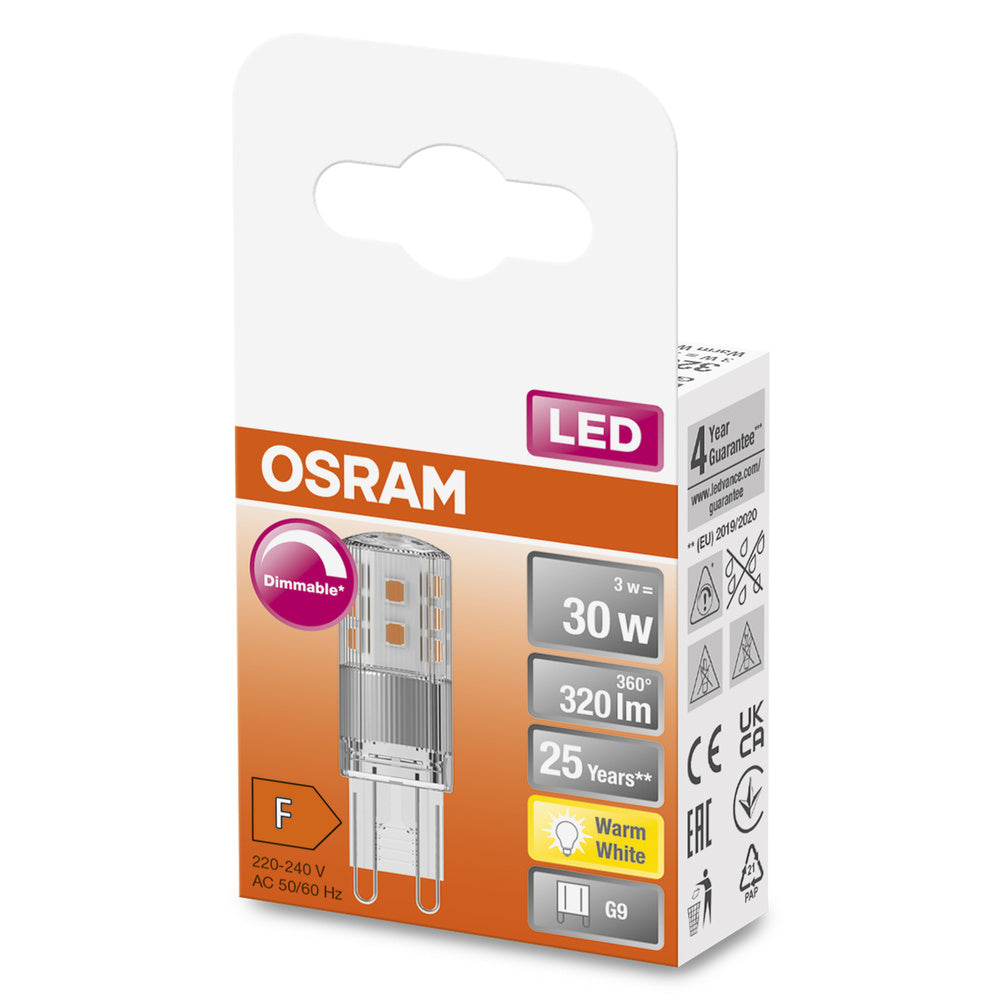 Osram Led G9 Dimmable 3W 2700K Base À Broche Lampe - 4058075607286 [6 Pièces]