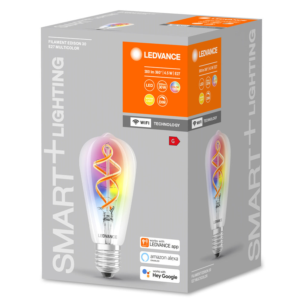 Ledvance Ampoule Edison Rgbw Filament Wifi Intelligente E27 4.5W - 4058075609914
