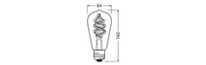 Ledvance Ampoule Edison Rgbw Filament Wifi Intelligente E27 4.5W - 4058075609914
