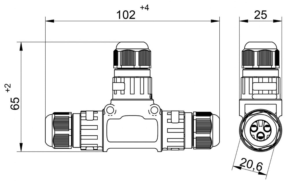 Boîte De Jonction De Câble Étanche IP68 3P 32A 450V - CBIP68P3T