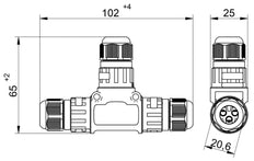 Boîte De Jonction De Câble Étanche IP68 3P 32A 450V - CBIP68P3T