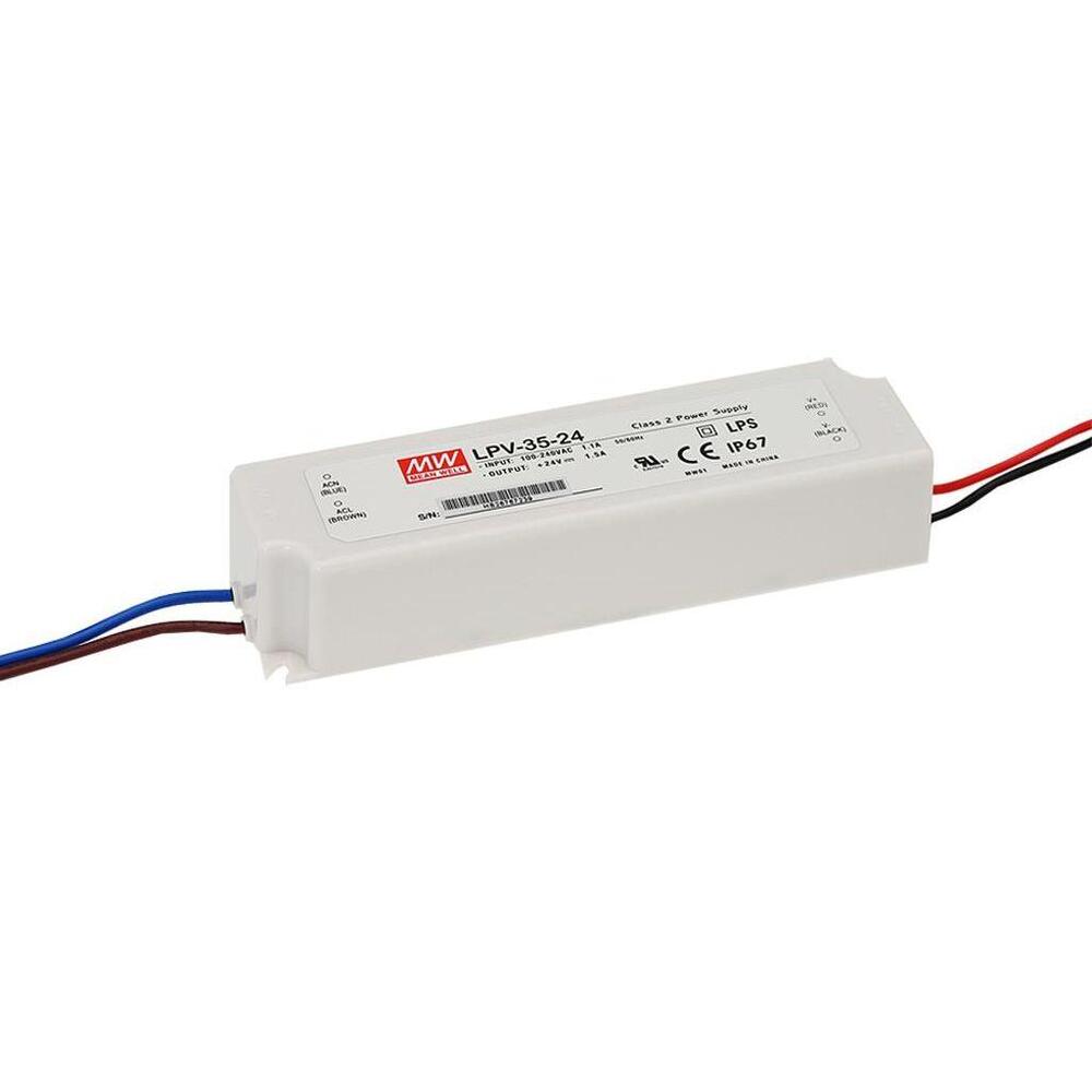 Mean Well LPV-35-12 Alimentation LED 12V 35W IP67 - LPV-35-12