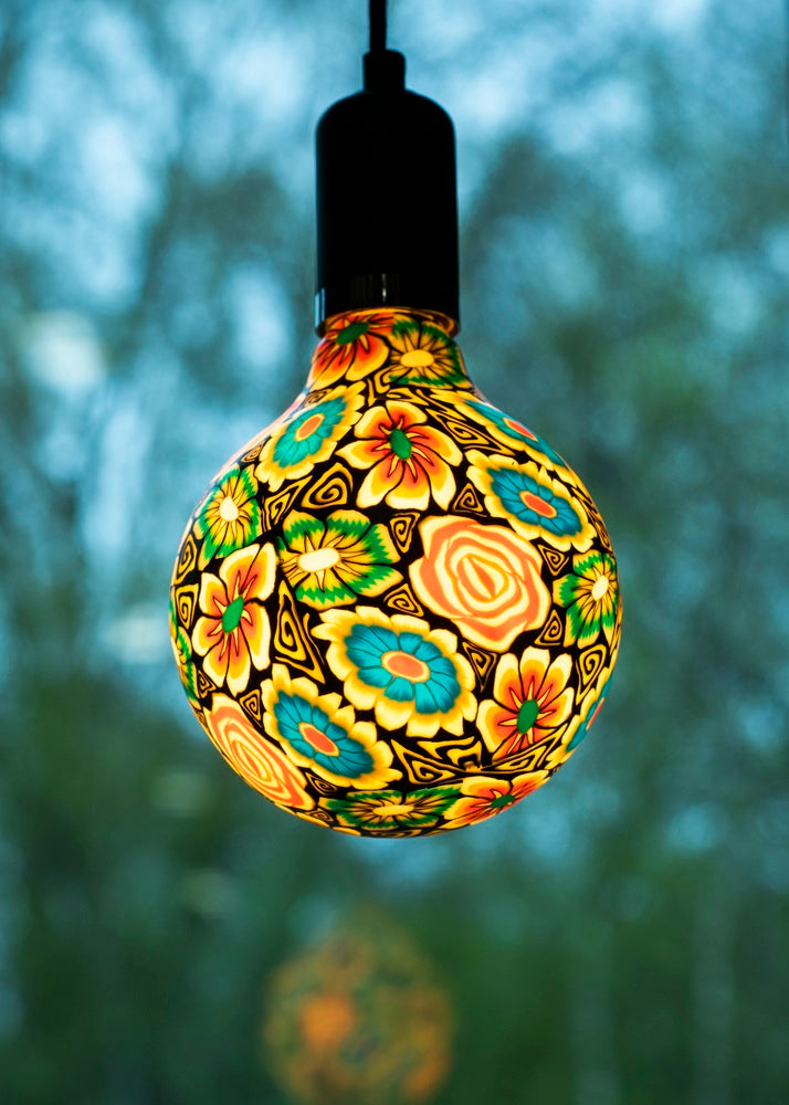 Bailey Led Peinture Globe G125 Fleur Sombre Dimmable 7W E27 - 145232