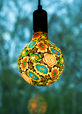 Bailey Led Peinture Globe G125 Fleur Sombre Dimmable 7W E27 - 145232