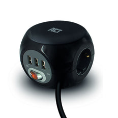 Act Cube Pdu Multiprise Avec 3 Prises Et Ports Usb - Ac2400