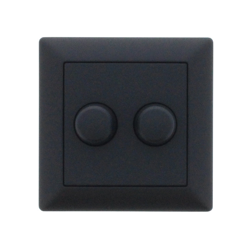 Plaque De Capot En Plastique Noir Pour Dimmer Duo GIRA RAL9005 - 891234