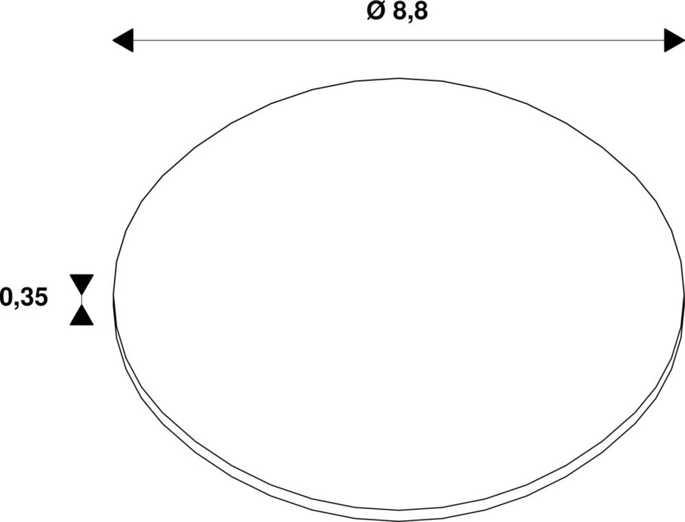 Slv Universel Ip65 Couvercle Rond Noir - 1007096 [2 Pièces]