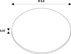 Slv Universel Ip65 Couvercle Rond Noir - 1007096 [2 Pièces]