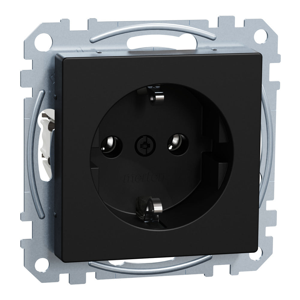 Prise Murale En Plastique Océan Schneider Système M Noire - MEG2301-0403
