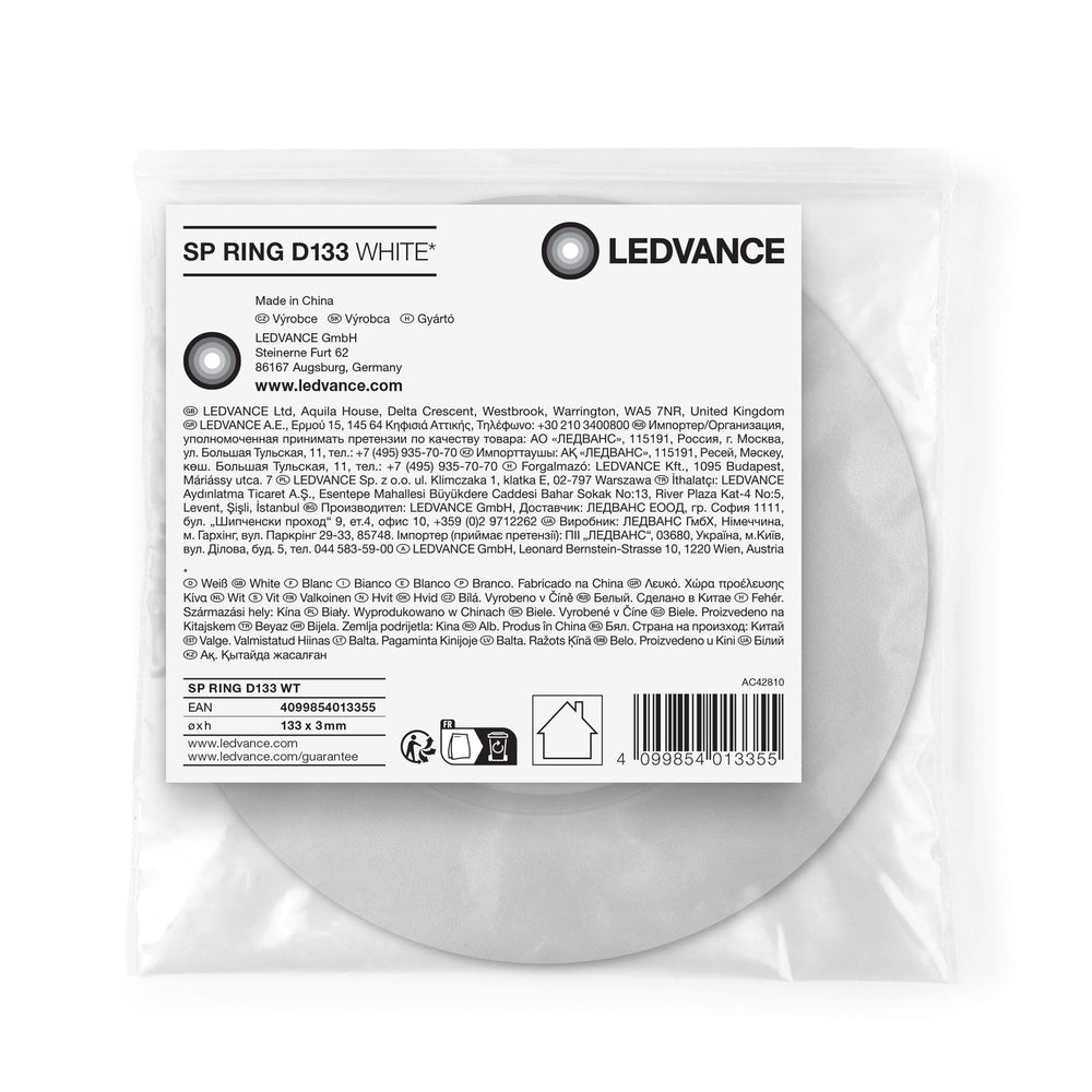 Ledvance Spot Anneau D133 Adaptateur De Plafond Blanc - 4099854013355