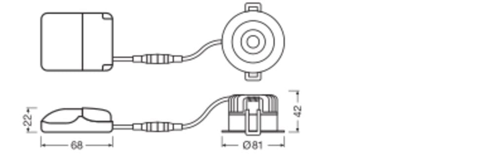 Ledvance 8W Spot Led Encastré Fixe IP44 Blanc Chaud - 4058075799547