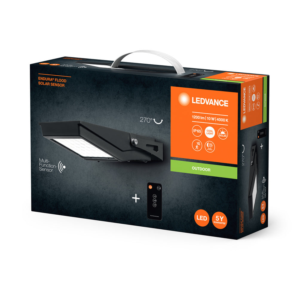 ENDURA Solar LED Projecteur 10W 4000K Avec Capteur - 4058075762350