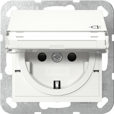 Gira Système 55 Prise Schuko Sécurité Plus Avec Capot - 455703
