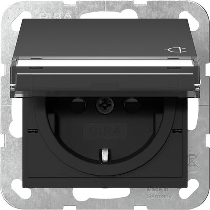 Gira Système 55 Sécurité Plus Prise Terre Avec Capot - 4557005