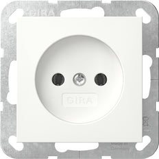 Gira Système 55 Prise Non Mise À La Terre 16A 250V Blanc Pur - 448003