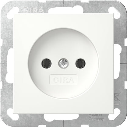 Gira Système 55 Prise Non Mise À La Terre 16A 250V Blanc Pur Mat - 448027