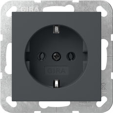Gira System 55 Earthed Socket Outlet Anthracite - 418828