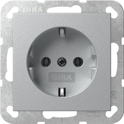 Gira Système 55 Aluminium Prise SCHUKO 16A 250V - 446626