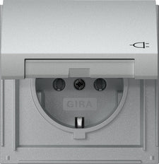 Gira TX44 IP44 Prise En Aluminium Avec Capot À Charnière - 445465