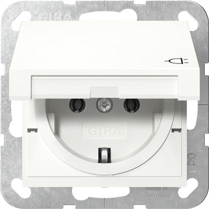 Gira Système 55 Prise Schuko Avec Capot Hinge IP44 - 445427
