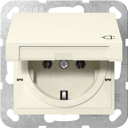 Prise Schuko Gira Système 55 Avec Capot À Charnière - 445401