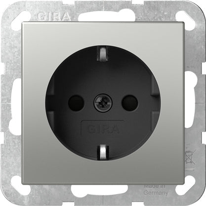 Gira Système 55 Acier Inoxydable Sécurité Plus Prise - 4453600