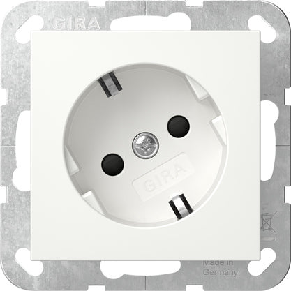 Gira Système 55 Prise Schuko 30° Sécurité Plus Blanc Pur Mat - 441827