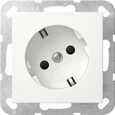 Gira Système 55 Prise Schuko 30° Sécurité Plus Blanc Pur Mat - 441827