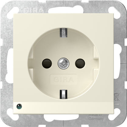 Gira Système 55 Prise De Sécurité Led 16A 250V Blanc Crème - 417001