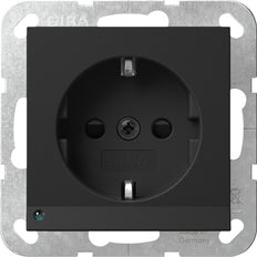 Gira Système 55 Led Sécurité Plus Prise Schuko Noir Mat - 4170005
