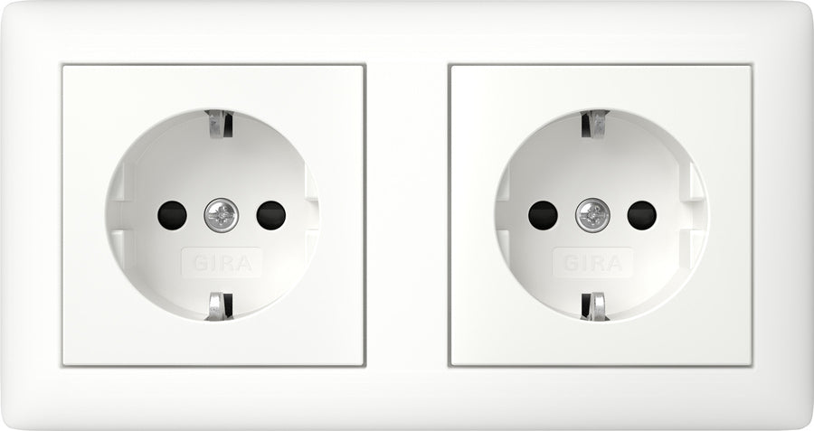 Prise Schuko Double Gira Avec Système De Sécurité Plus 55 - 478604