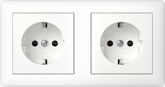 Prise Schuko Double Gira Avec Système De Sécurité Plus 55 - 478604