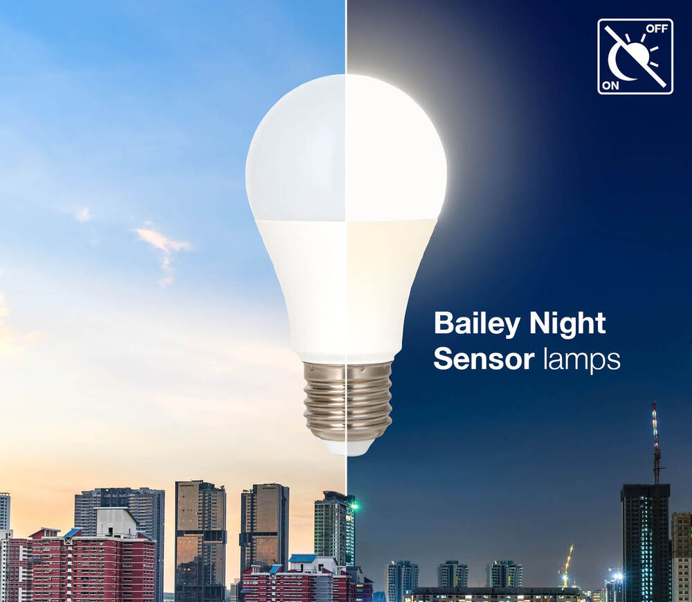 Bailey Led A60 E27 Ampoule De Nuit Avec Capteur 9W 820lm 2700K - 145743 [2 Pièces]