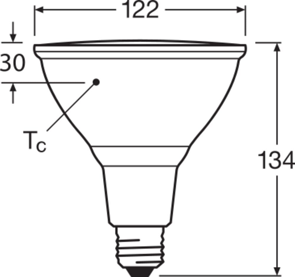 LEDVANCE PAR38 LED Projecteur E27 12W IP65 827 - 4099854067822