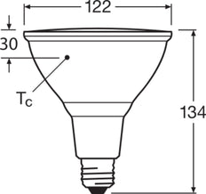 LEDVANCE PAR38 LED Projecteur E27 12W IP65 2700K - 4099854067808