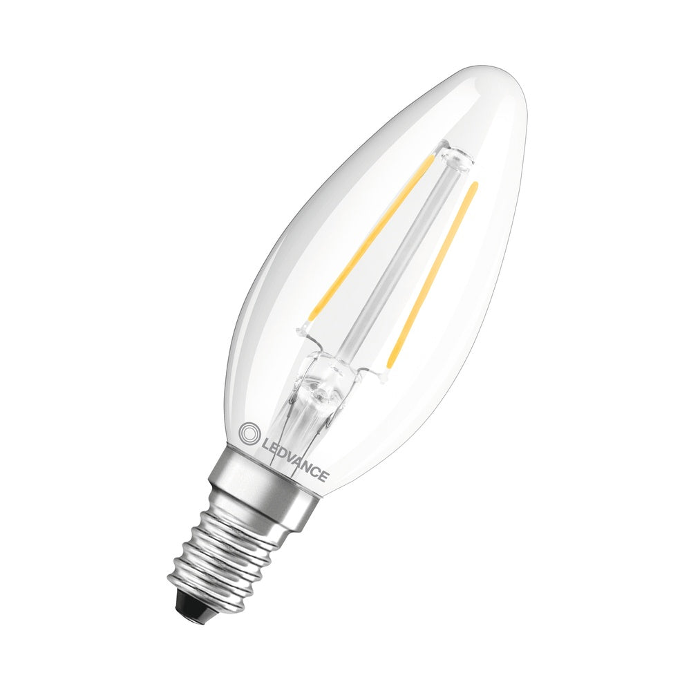 LEDVANCE Classique B E14 Clair Filament 2.5W 827 - 4099854069451 [2 Pièces]