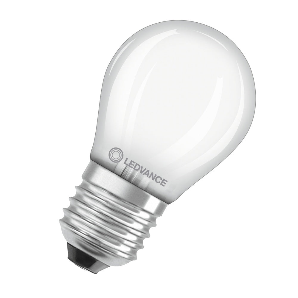 Led Classique P40 Givré Filament 4W E27 827 Blanc Chaud - 4099854069086 [2 Pièces]