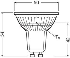 LEDVANCE PAR16 GU10 LED Spot 4.3W 830 350lm - 4099854067891 [2 Pieces]