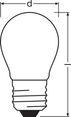 Led Classique P40 Dimmable Givré E27 4.8W 827 - 4099854067594