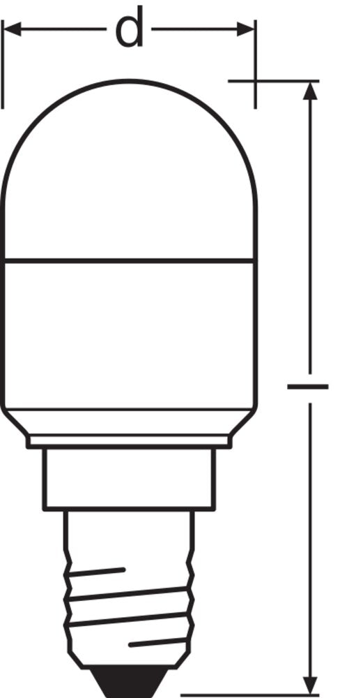 Ampoule Spéciale Led T26 2.3W Réfrigérateur E14 827 Givrée - 4099854066993
