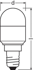 Ampoule Spéciale Led T26 2.3W Réfrigérateur E14 827 Givrée - 4099854066993