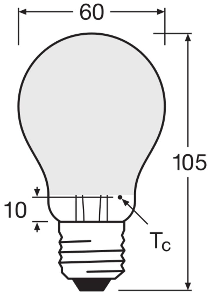 Ampoule Filament Led Classique A60 Givrée E27 6.5W 827 - 4099854062421 [2 Pièces]