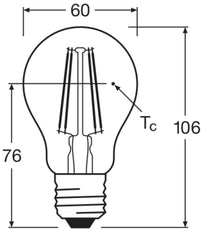 Ampoule Led Dimmable Classique A19 7W E27 827 Transparent Filament - 4099854054396