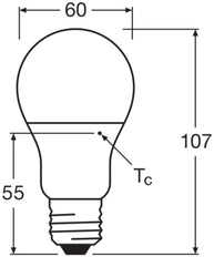 LEDVANCE Classic A19 LED Bulb 4.9W E27 2700K Frosted - 4099854049460 [2 Pieces]