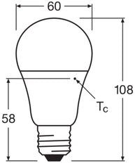 Ampoule Led E27 Capteur De Lumière Du Jour 8.8W 2700K Givrée - 4099854043956