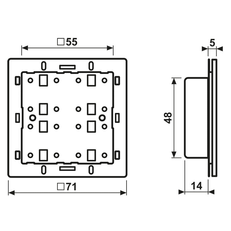 JUNG KNX 4 Canaux Universel Module Tactile Avec Capteur De Température - 42941ST