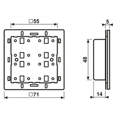 JUNG KNX 4 Canaux Universel Module Tactile Avec Capteur De Température - 42941ST