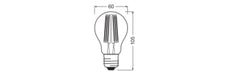 OSRAM LED Classique A Dimmable E27 8.2W Classe B Ampoule - 4099854065392